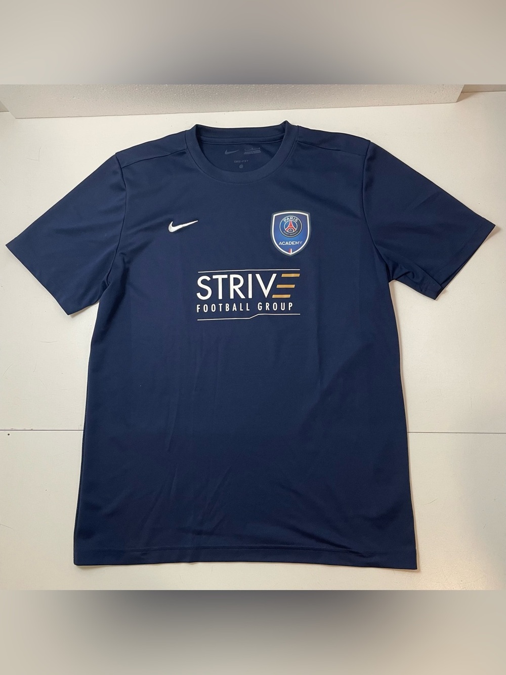 Paris Saint-Germain Soccer Jersey Nike Mens L PSG Academy USA Blue Strive